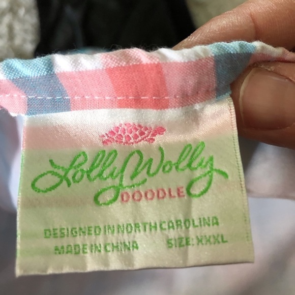 Lolly Wolly Doodle Blue and Pink Gingham wrap skirt in size XXXL - Picture 5 of 5